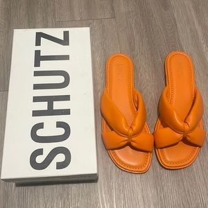 Schutz S-Fairy Slide - Bright Tangerine
